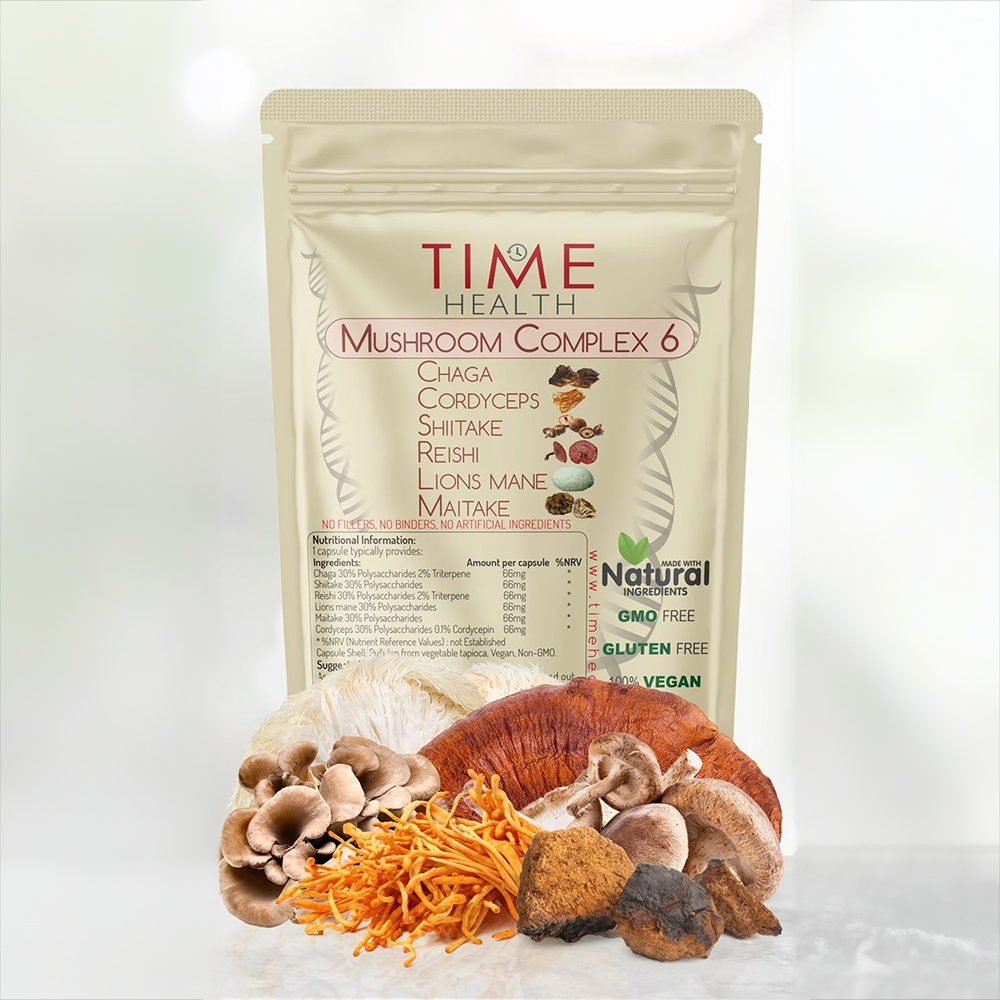 Chaga – Cordyceps – Shiitake – Reishi – Lion's mane – Maitake