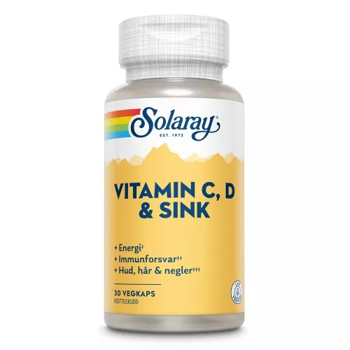 vitamin c, d og sink for immunforsvaret solaray